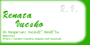 renata vucsko business card